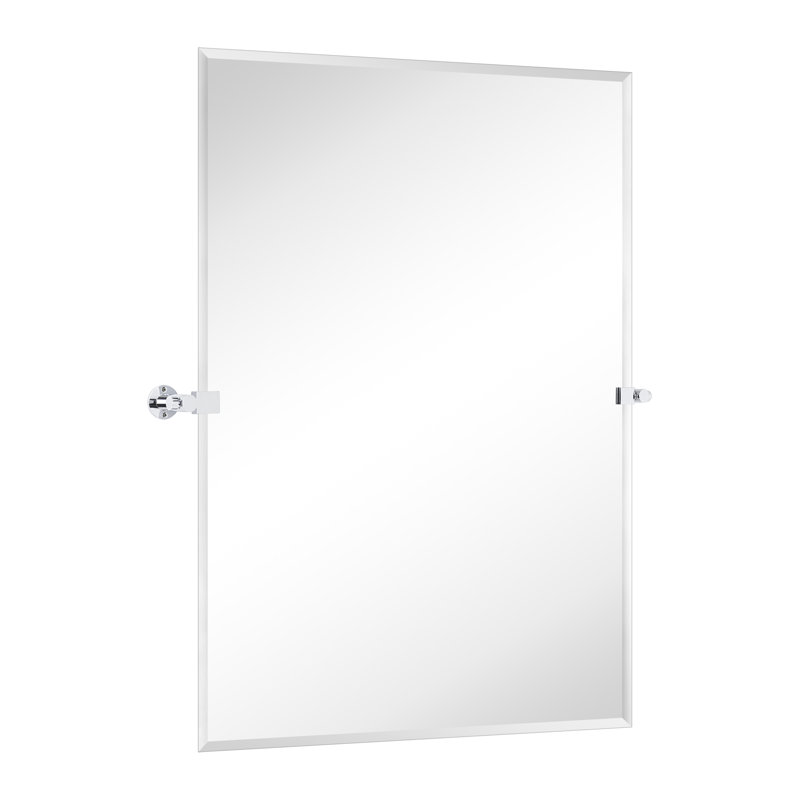 Miroir de salle de bain mural, Chrome, 40 po x 30 po