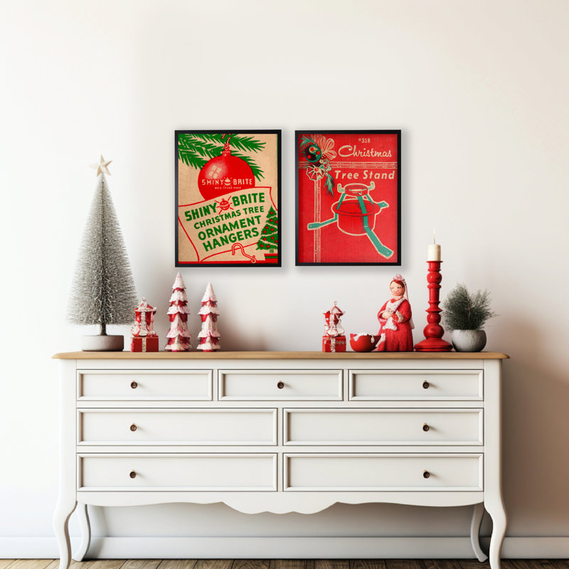 Affiche de Noël rétro brillante Brite