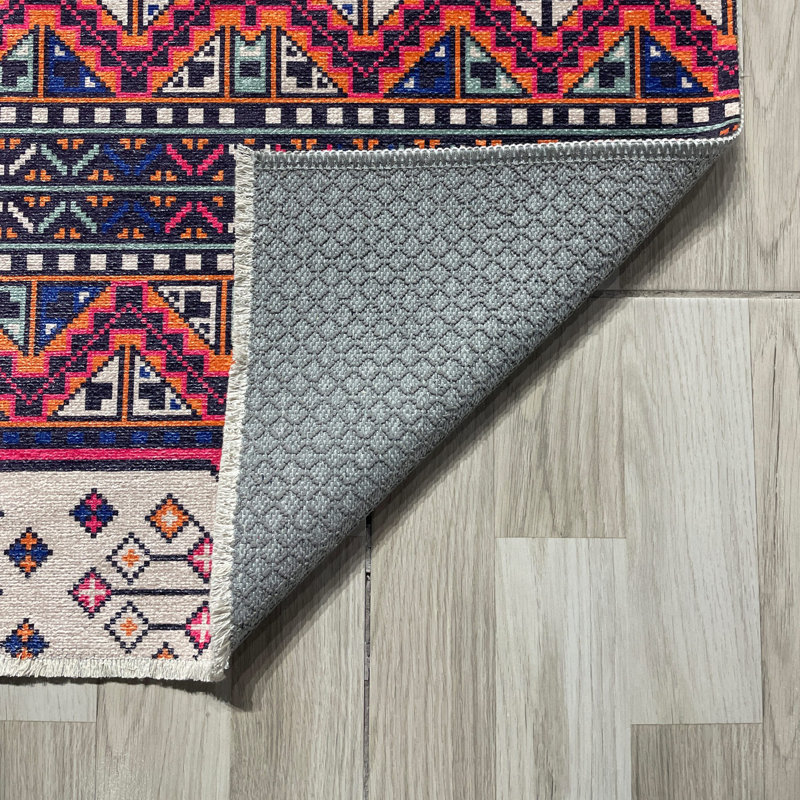 Tapis rectangulaire tissé avec envers antidérapant