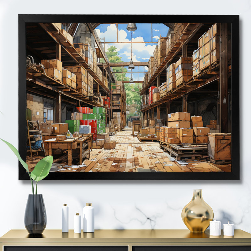 «Warehouse Hidden Treasures I», reproduction sur toile, Cadre simple noir, H 30 po x l 40 po x P 1,5 po