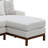 Ivory Chenille Sectional Sofa W/4 Pillows