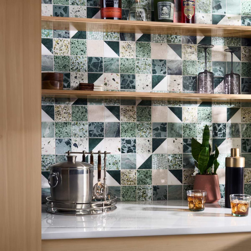 Elizabeth Sutton Artem Mosaic Tile, Turaco Green
