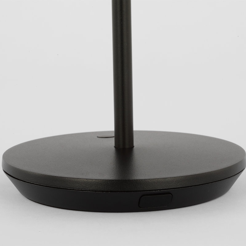 Nevis Short Accent Rechargeable Table Lamp, Black