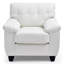 Chaise d'appoint chic et moderne en blanc-457162130