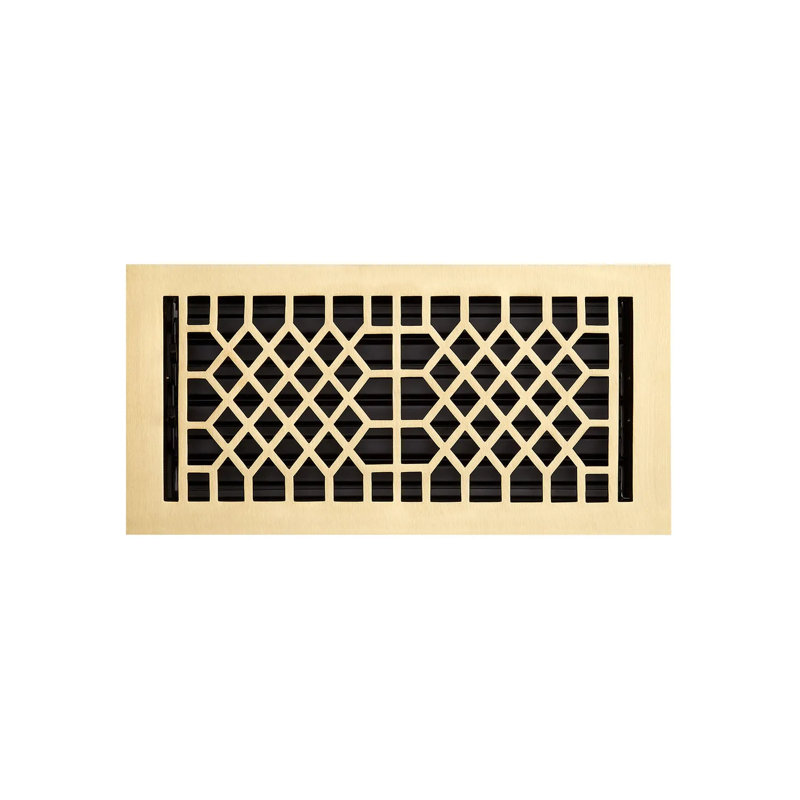 Registre de plancher en métal, Bronze huilé, 4 po x 8 po