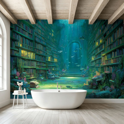 Murale de papier peint autocollant Peel and Stick Serene Underwater