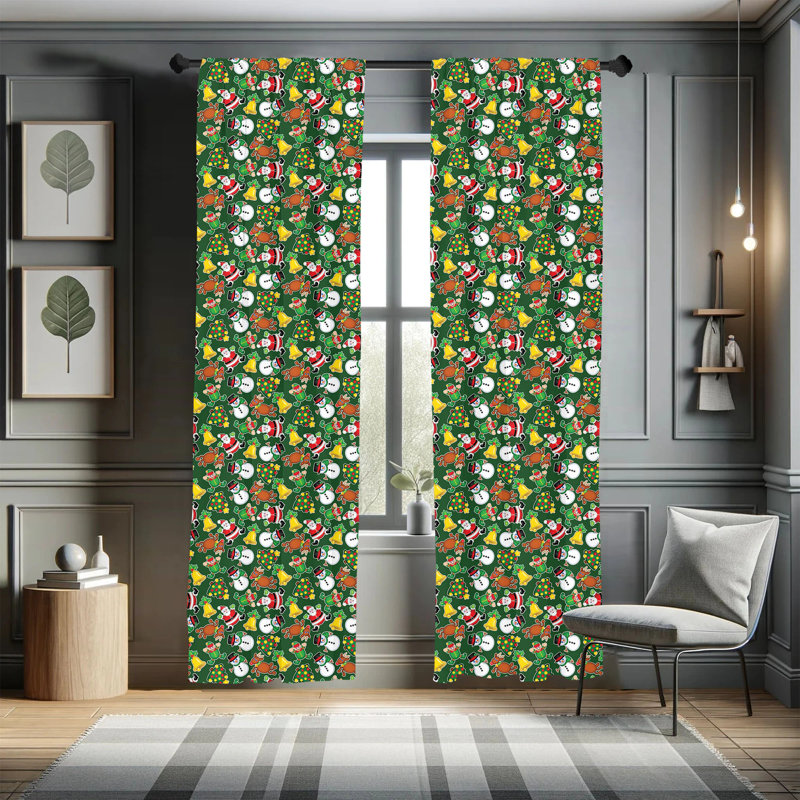 Semi-Sheer Rod Pocket Curtain Panels, 28" x 95"