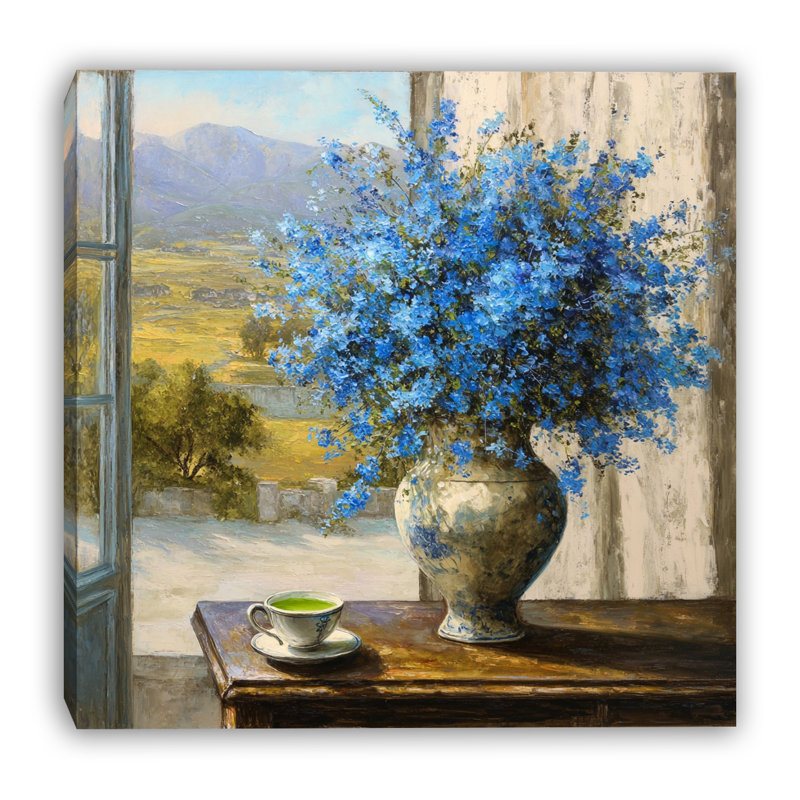 «Quiet Blue Arrangement», art mural sur toile tendue, 12 po x l 12 po x P 1 po