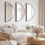 Half Circle Metal Flat Wall Mirror (Set of 3)-102402135-102402136