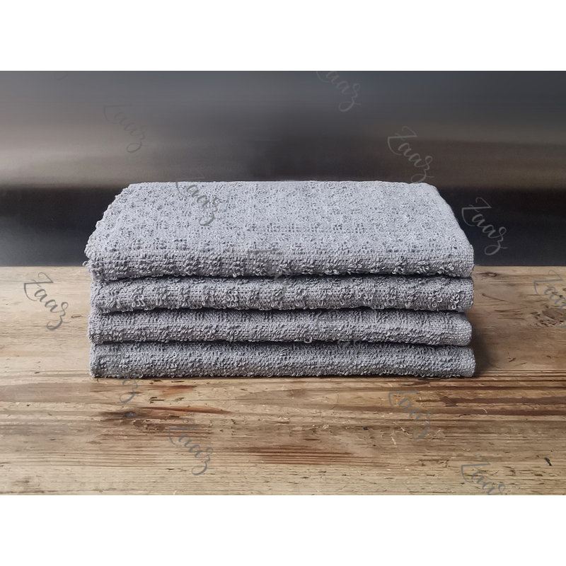 Mono Cotton Jacquard Tea Towel Kitchen Towel, Grey