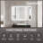 DeerValley 36'' W x 24'' H Smart Anti-Fog Bathroom Mirror with Memory Function, Dimmable 3-Color LED