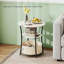 Table basse ronde avec station de charge
