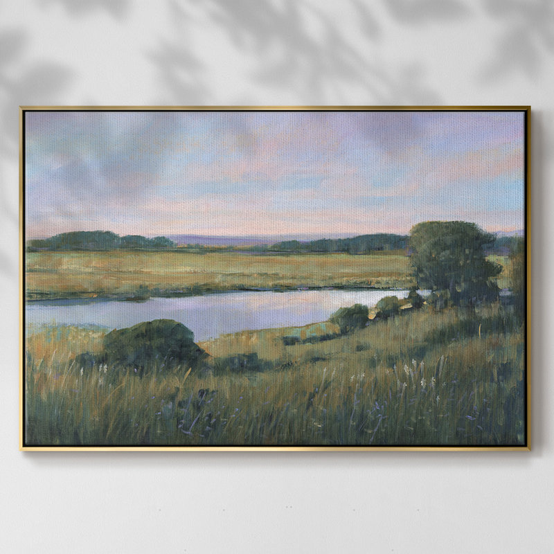 «Spring Marsh II», reproduction sur toile flottante, H 25 po x l 37 po x P 2 po, Or