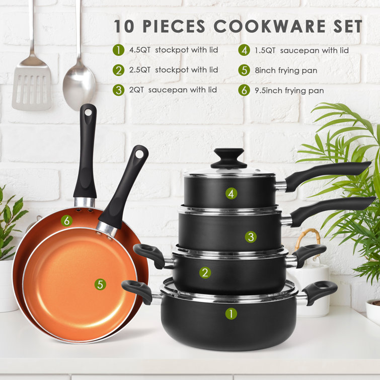 Taste of Home 10-Piece Non-Stick Aluminum Cookware Set