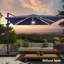 Parasol lumineux en porte-à-faux à manivelle 10 pi x 10 pi Selyf-1268909694