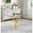 Square Dining Tempered Glass Dining Table With Stainless Steel Legs-1152002404