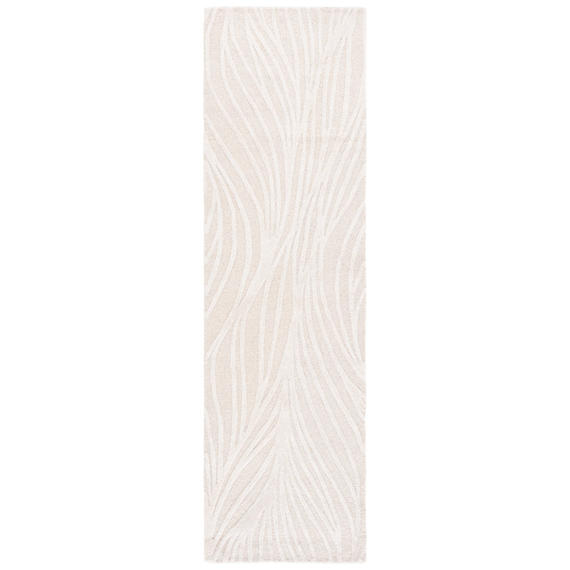 Glamour Hand Tufted Wool; Viscose; Cotton Abstract Indoor Rug, Runner 2'3" x 8'