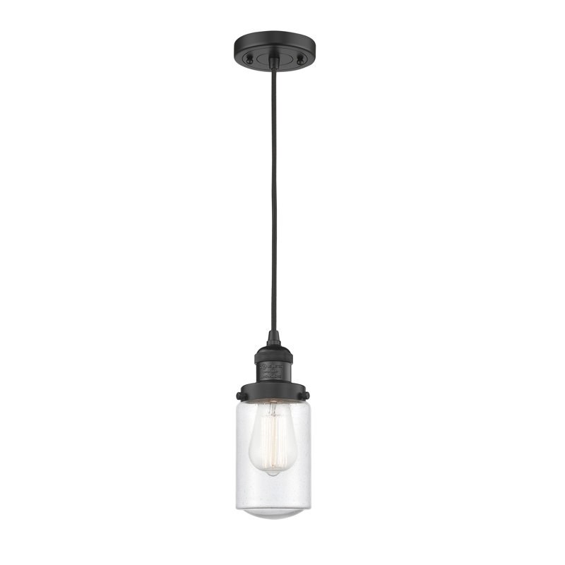 Luminaire suspendu 1 lumières scolaire single Saroyan, Grainé, Noir mat, Ampoule non incluse