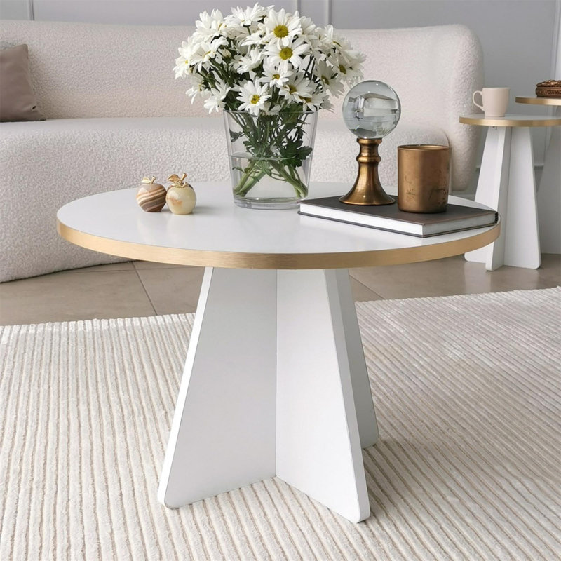 Table basse, Or/blanc