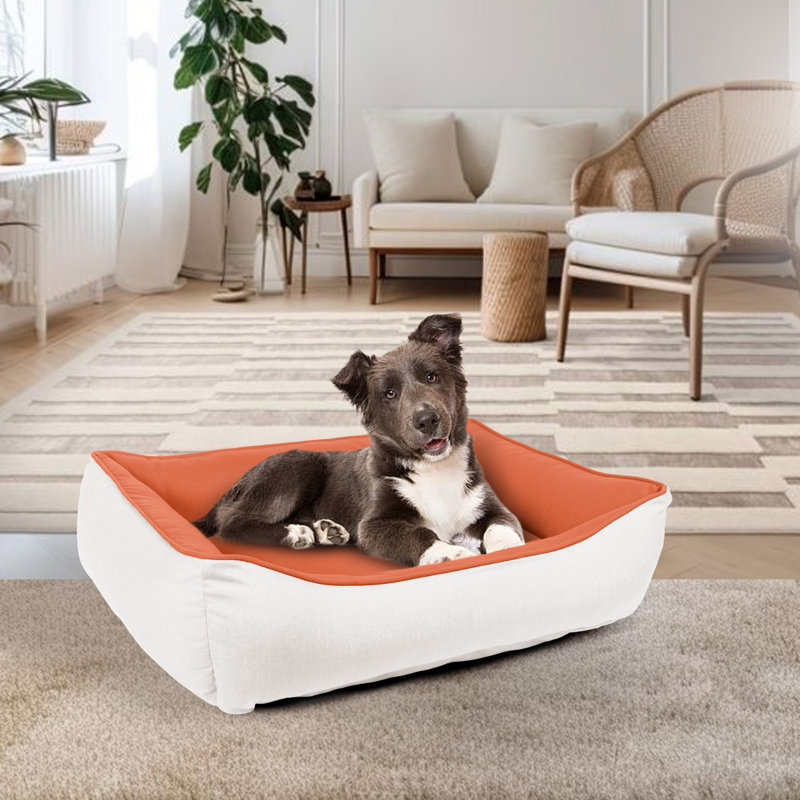 Lit pour animaux Sunbrella, Orange, H 12 po x l 30 po x P 40 po