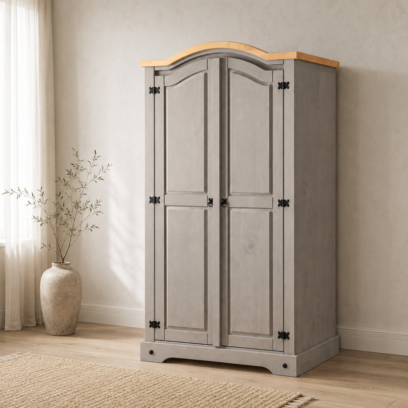 Tilburg 2 Door Solid Wood Wardrobe