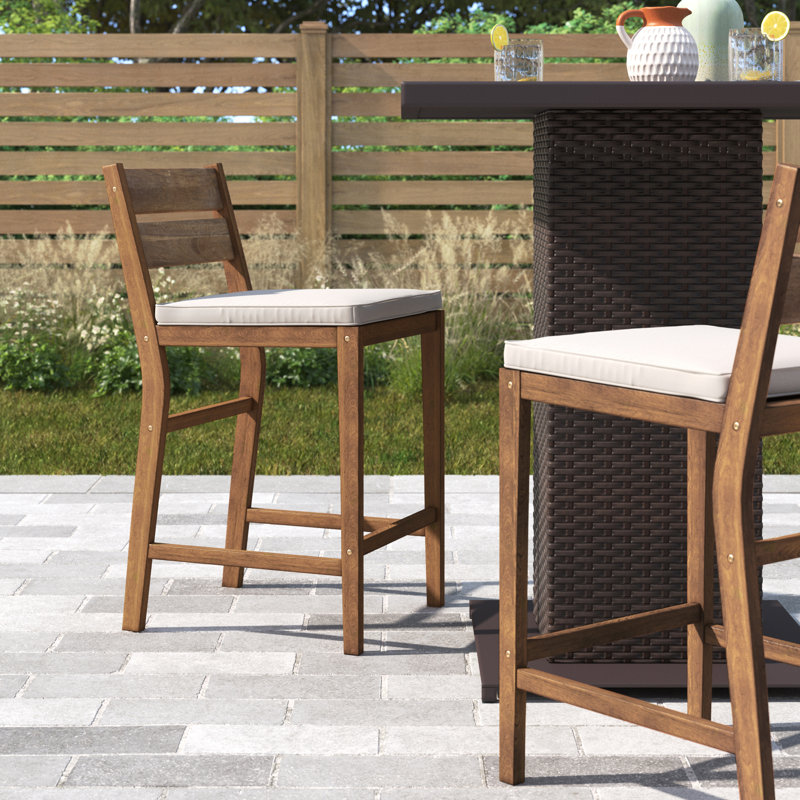 Fitzrovia Upholstered Counter Stool, Dark Brown