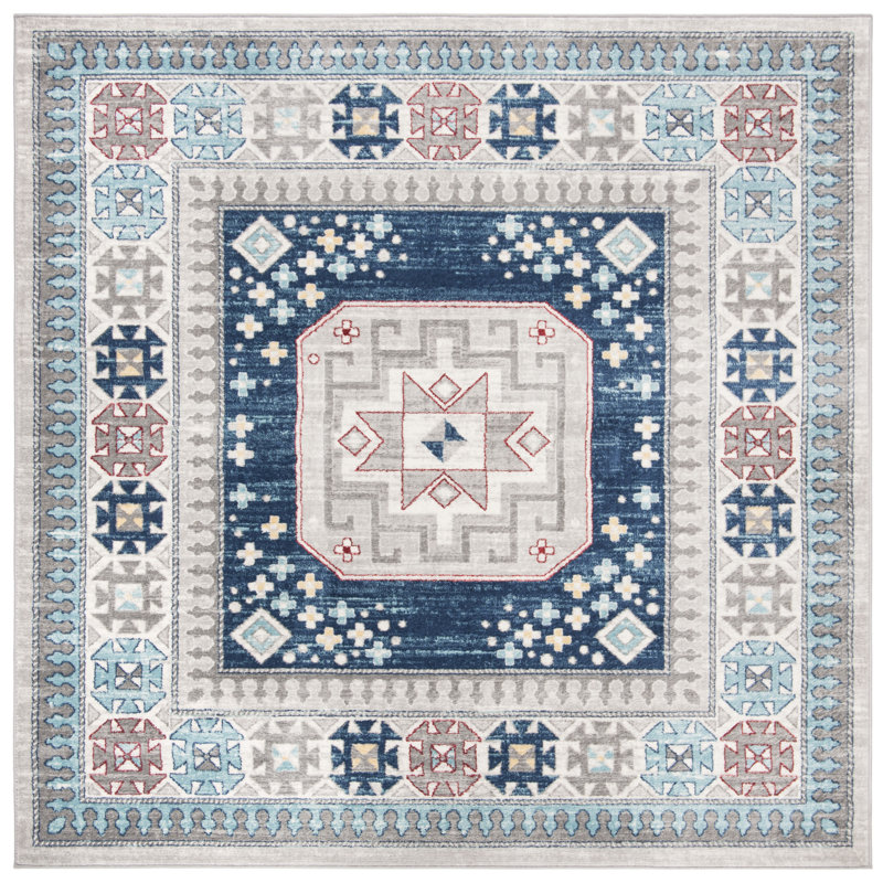 Sereno Performance Oriental Rug, Square 6'7"
