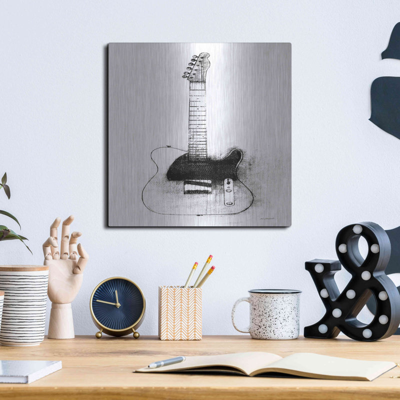  «Garage Band I» par Mike Schick, art mural en métal, 12 po x 12 po, H 12 po x l 12 po