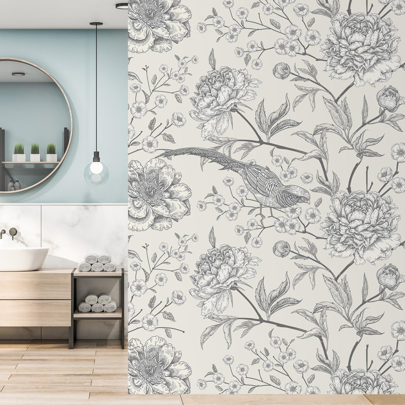 Bordure florale pelez et collez, L 72 po x l 72 po