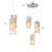 Dazay 3 - Light Cluster Rectangle Dimmable Pendant Light with Crystal Accents-1919891857-1893532006