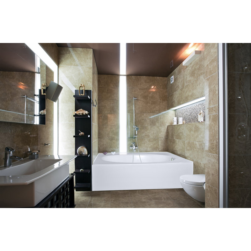 Kona 60'' L Soaking Bathtub, Right, White