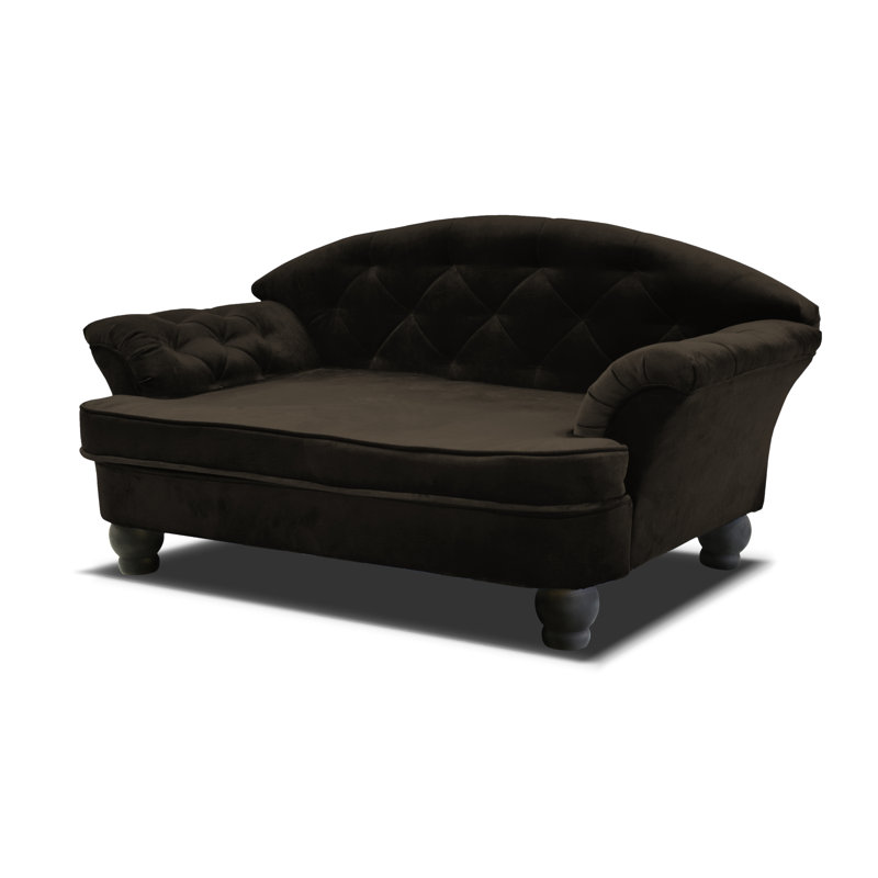 Debose Orthopedic Polyester Pet Bed, Dark Brown