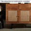 Buffet en rotin blanc moderne et minimaliste