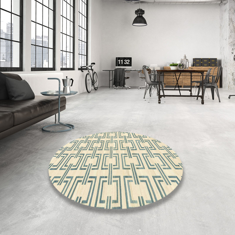 Tapis abstrait moderne 1919, Rond 6 pi