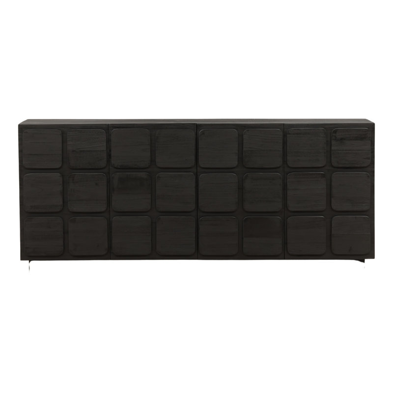 Marika 37" Wide Sideboard, Black, 34.74" H x 71.57" W x 18.11" D