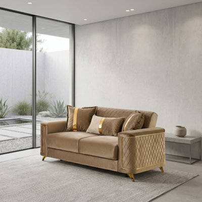 Sombir 72" Upholstered Sleeper Loveseat