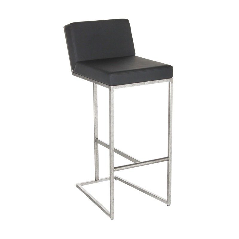 Outrageous Bar Stool, Black, Royal Silver