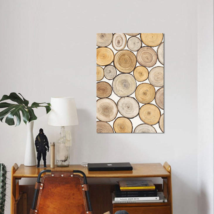 « tree ring study i », impression sur toile, H 26 po x l 18 po x P 1,5 po, Pas de tapis, Toile tendue