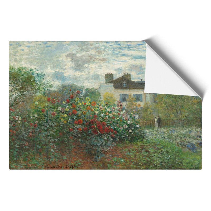 Artists Garden In Argenteuil by Claude Monet - No Frame Painting, 42cm H x 59cm W x 0.1cm D