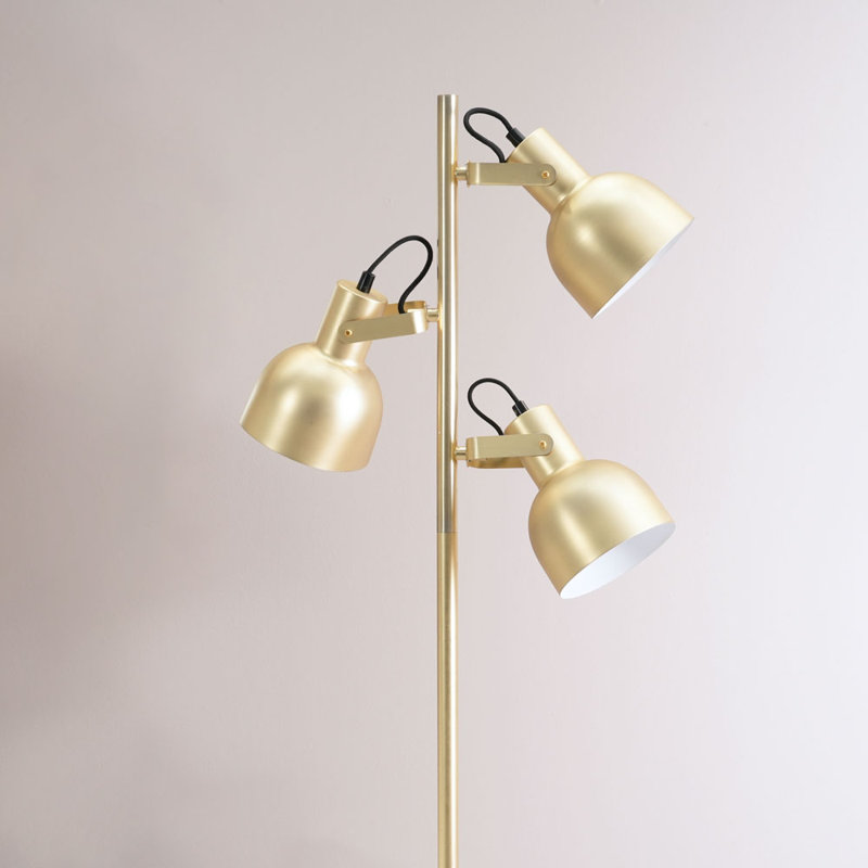 Abdija 162cm Traditional Floor Lamp, Gold, No