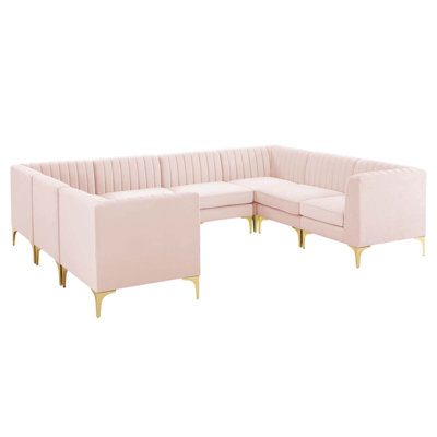Canapé modulaire en velours 8 pièces Triumph Channel