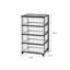Commode de rangement en plastique à 4 tiroirs avec roulettes IRIS-1407568307