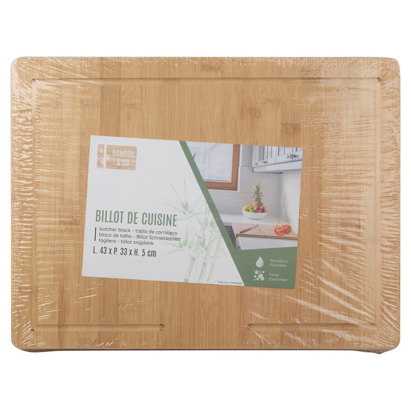 Selica Counter Edge Bamboo Butcher Block Board