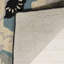 Tapis bleu / gris / beige en laine touffeté à la main Floral-20918054