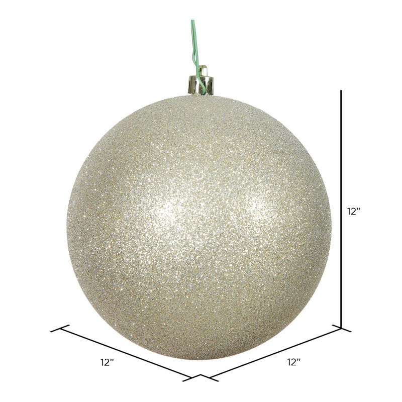 Décoration de boule décorative des Fêtes, H 12 po x l 12 po x P 12 po, Champagne