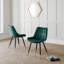 Aave 49cm H Velvet Upholstered Metal Side Chair in Green-36025723