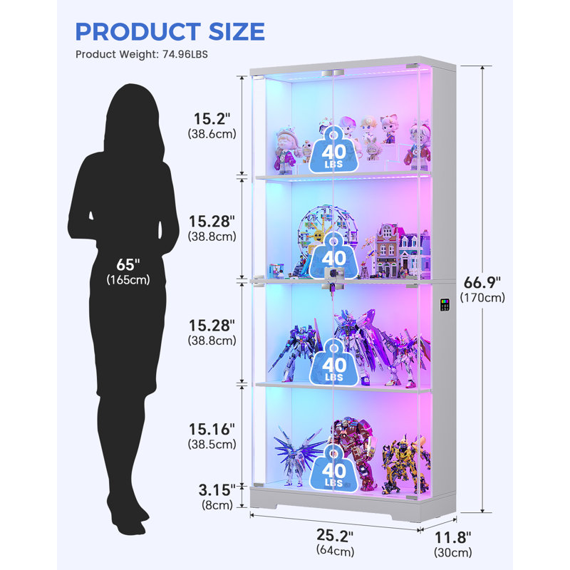 Display Cabinet, White