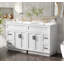 Meuble-lavabo double avec 4 tiroirs et armoires, double lavabo en résine, fermeture amortie, style traditionnel, salle de bain-1833675592-1833675595