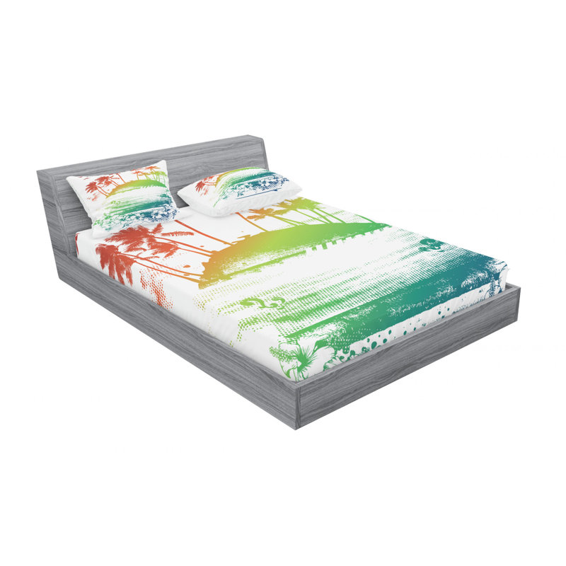 Microfiber Sheet Set, Queen Sheet Set with Fitted Sheet