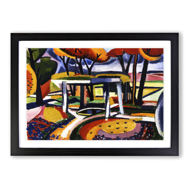 Forest Landscape by Henry Lyman Sayen - Framed Print, 36cm H x 48cm W x 2cm D, Black Framed